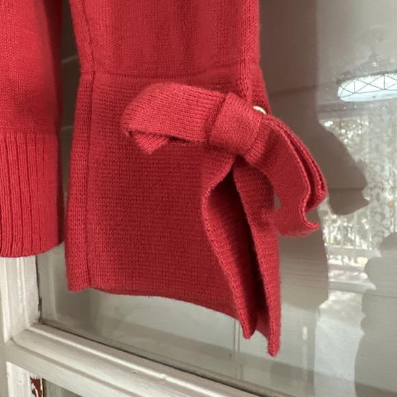 Talbots Sweater Cashmere Blend Red Bell Sleeve Romantic Valentine Petite Small - Picture 4 of 10